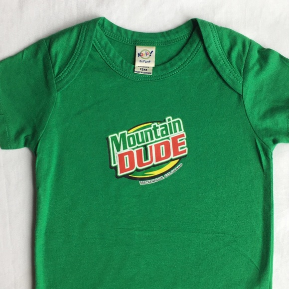 Mountain Dude one piece size 12 months Breckenridge green baby boys girls - Picture 3 of 10